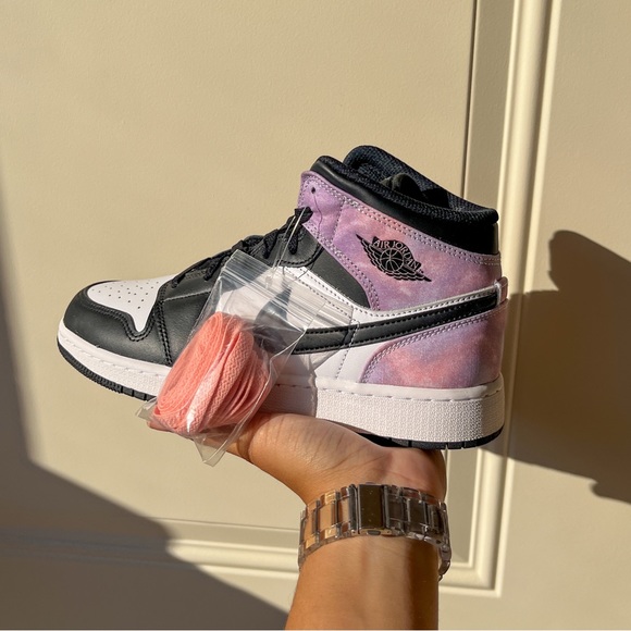 Nike Air Jordan 1 mid Zen Master Galaxy Tie dye Bleached Coral - Picture 6 of 7